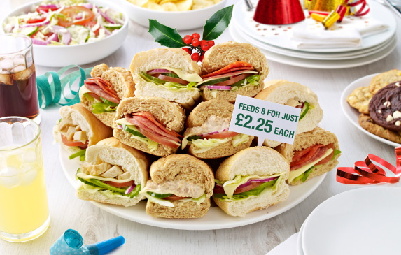 Subway platters - feed 8 for just £2.25 each