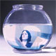 Woman working in a fish bowl
